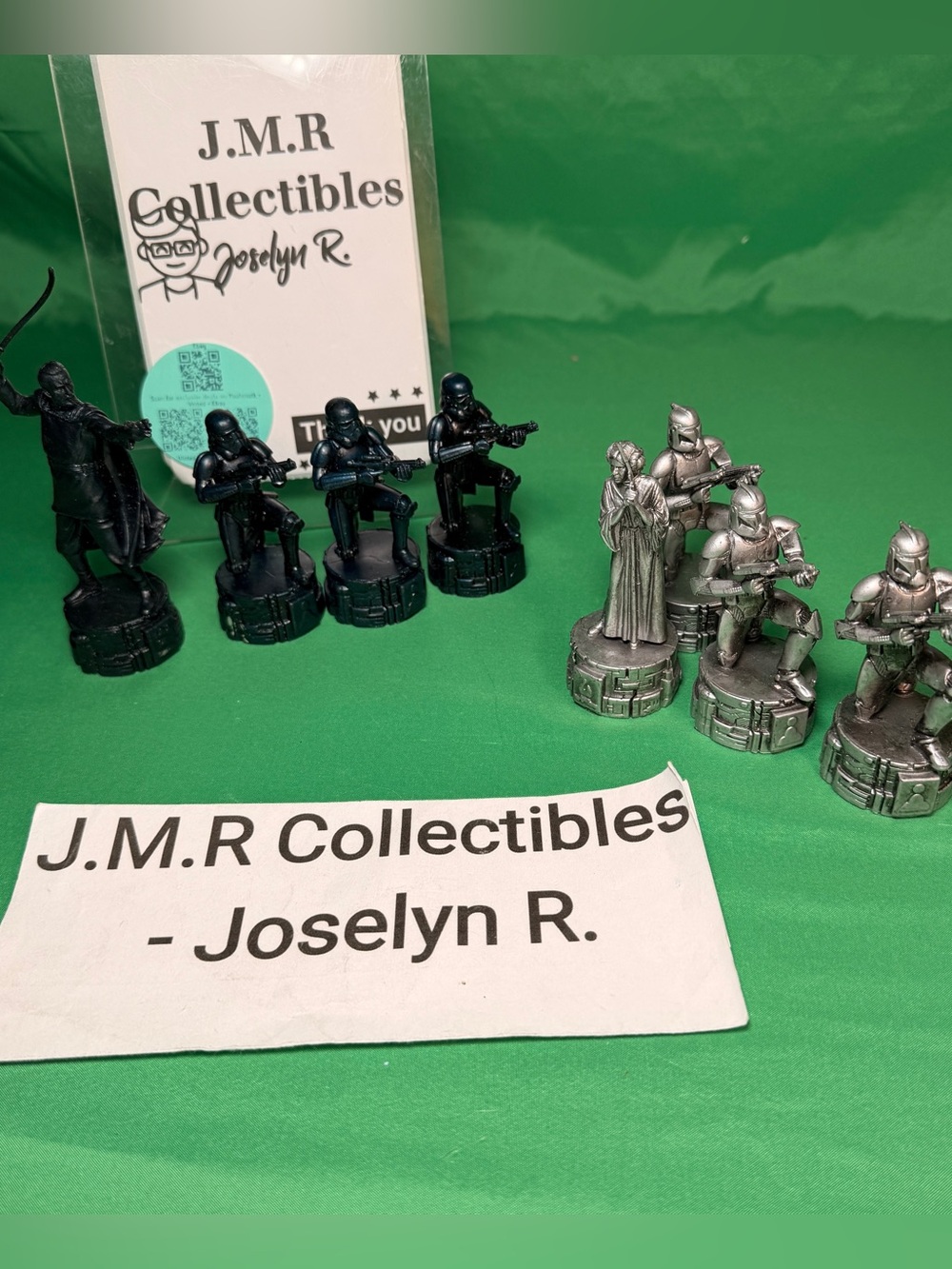 2005 Star Wars Saga Edition Plastic Wax Chess Pieces Lot Of 7